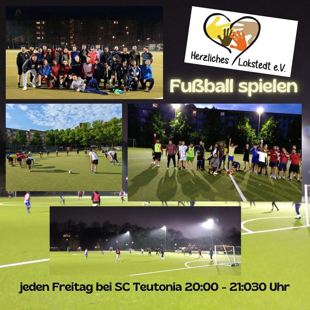 Fußball spielen draußen